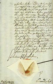 "Ratificatio des Haubt Tractats", Urkunde der Ratifizierung des Krontraktats am 27.November 1700 durch Friedrich III., Kurfrst von Brandenburg.