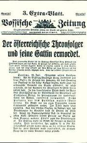 Das Attentat auf den sterreichischen Thronfolger Franz Ferdinand