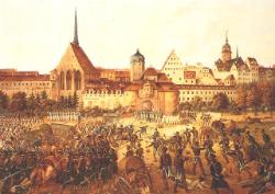 Die Vlkerschlacht bei Leipzig war die bis dahin grte Schlacht der Weltgeschichte.