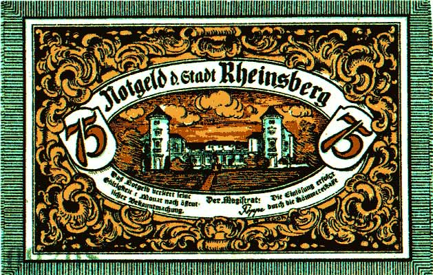 Notgeld der Stadt Rheinsberg