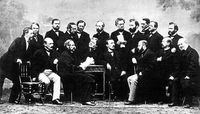 Die Postkonferenz in Karlsruhe im Jahr 1865
