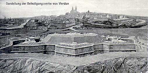 Darstellung der Befestigungswerke bei Verdun