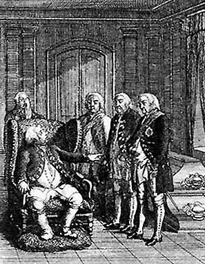 Friedrich Wilhelm I. ordnet kurz vor seinem Tod sein Leichenbegräbnis an