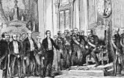 Empfang der Kaiserdeputation der Deutschen Nationalversammlung im Rittersaale zu Berlin am 3. April 1849