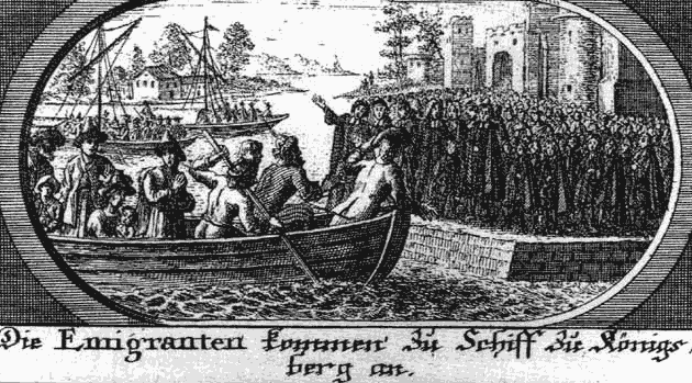 Ankunft der Salzburger Glaubensflüchtlinge in Ostpreußen