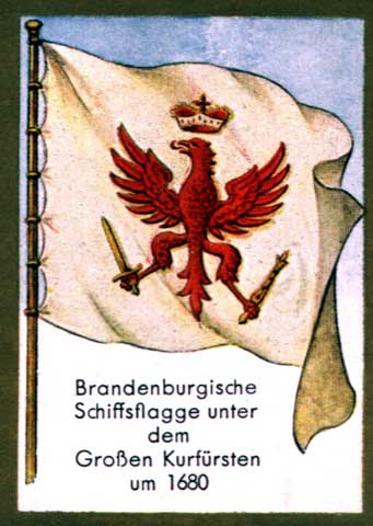 Brandenburgische Schiffsflagge unter dem Großen Kurfürsten um 1680
