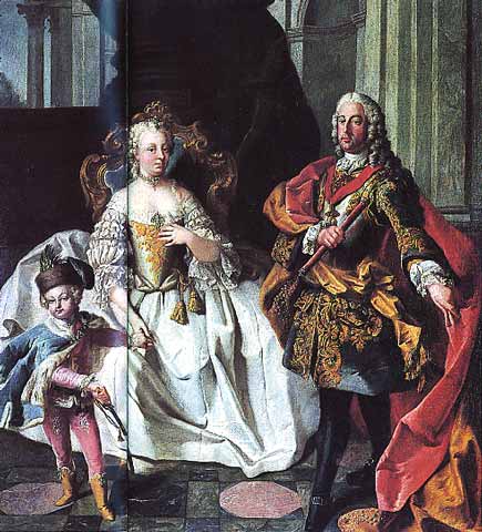 Maria Theresia und Gatte Franz von Österreich