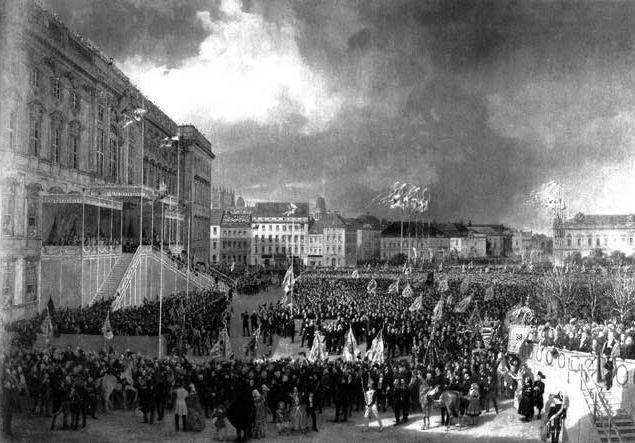 Die Huldigung der preußischen Stände vor Friedrich Wilhelm IV. am 15. Oktober 1840
