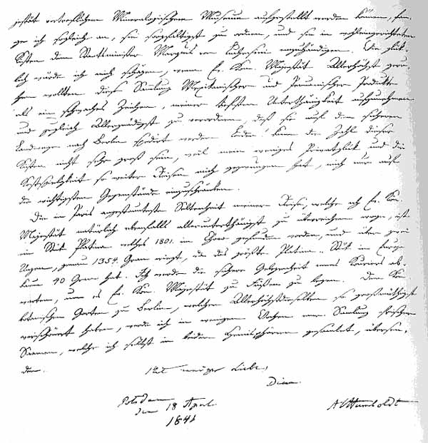 Brief Alexander von Humboldts an König Friedrich Wilhelm III.