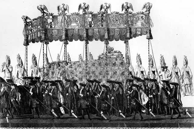 Leichenprozession zum Tode Friedrich Wilhelms I.