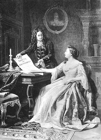 Sophie Charlotte von Preußen  und Gottfried Wilhelm Leibniz