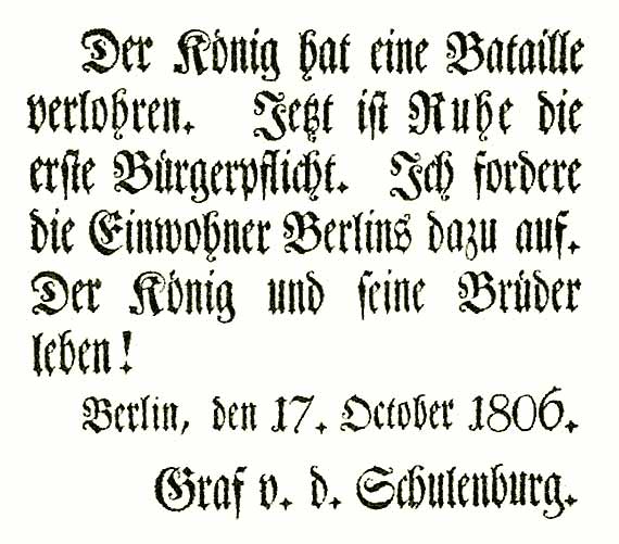 Der König hat eine Bataille verloren. Jetzt ist Ruhe die erste Bürgerpflicht!