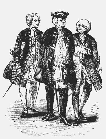 Friedrich Wilhelm I. mit General Grumbkow und dem Gesandten Seckendorff