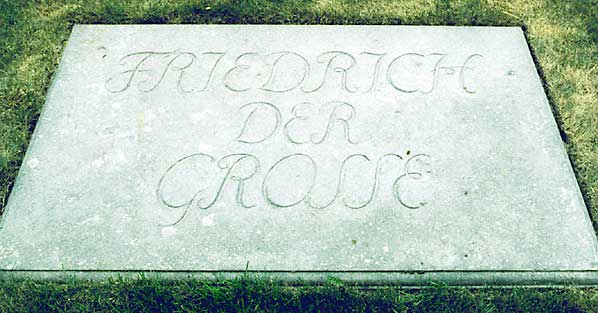 Die Grabplatte von Friedrich II.