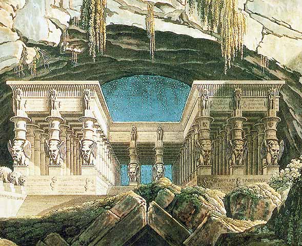 Bühnenbild für "Die Zauberflöte"
