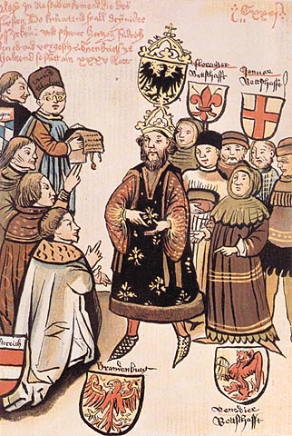 Förmliche Belehnung Friedrichs VI. von Hohenzollern mit der Mark Brandenburg am 18. April 1414