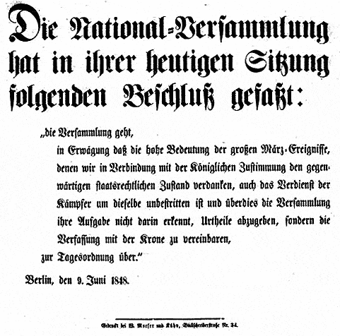 Beschluß der Nationalversammlung