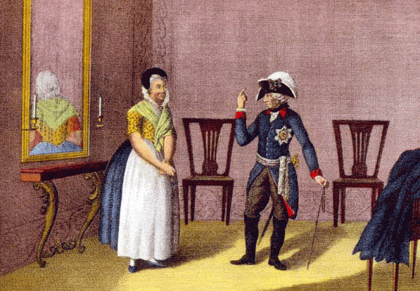 Friedrich II. bei seiner Leipziger Wirtin, 1760